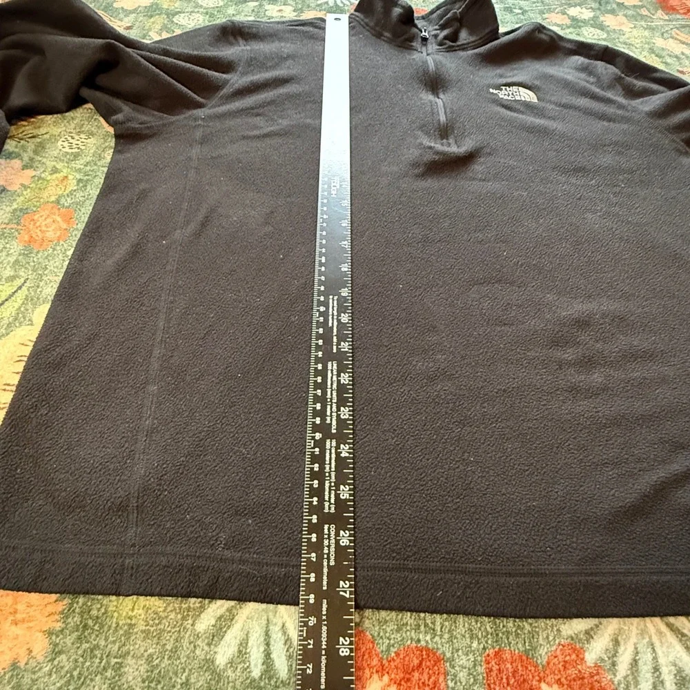 The North Face Mens Black TKA 100 Glacier 1/4 Zip‎ Fleece Pullover XL Regular